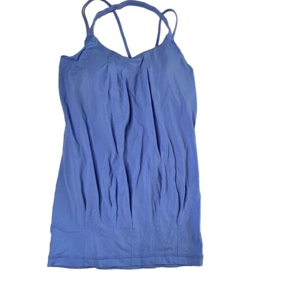Lululemon Blue Padded Tank Top Size 2 - Picture 1 of 7